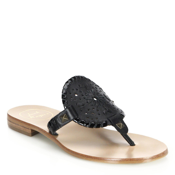 Jack Rogers Shoes - JACK ROGERS Thong Leather Sandals